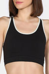 Zelocity Medium Impact Super Soft Sports Bra with Removable Padding - Jet Black — thumbnail 5